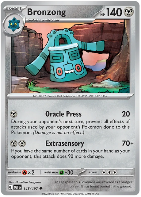 Bronzong Obsidian Flames Single Pokemon Card