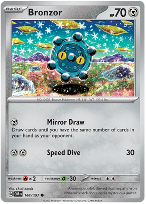 Bronzor Obsidian Flames Single Pokemon Card