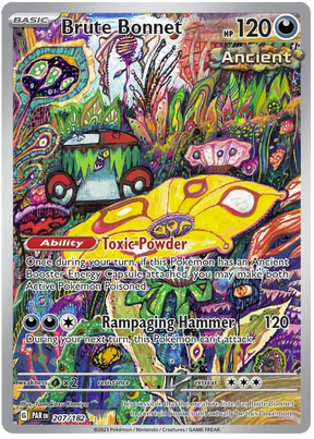 Brute Bonnet Illustration Rare Paradox Rift Single Pokemon Card 207/182