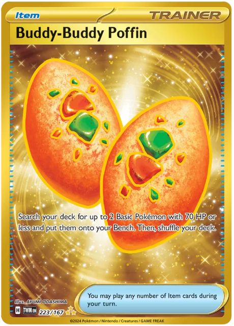 Buddy-Buddy Poffin (Gold) Twilight Masquerade Pokemon Single 223/167