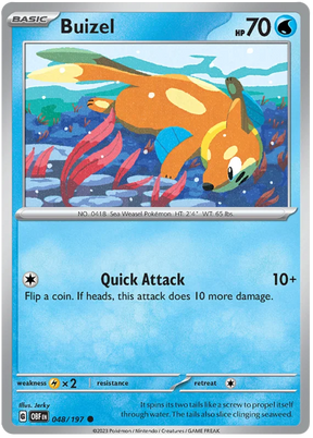 Buizel Obsidian Flames Single Pokemon Card
