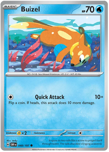 Buizel Obsidian Flames Single Pokemon Card