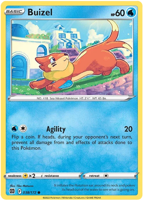 Buizel Brilliant Stars Pokemon Card Singles 038/172