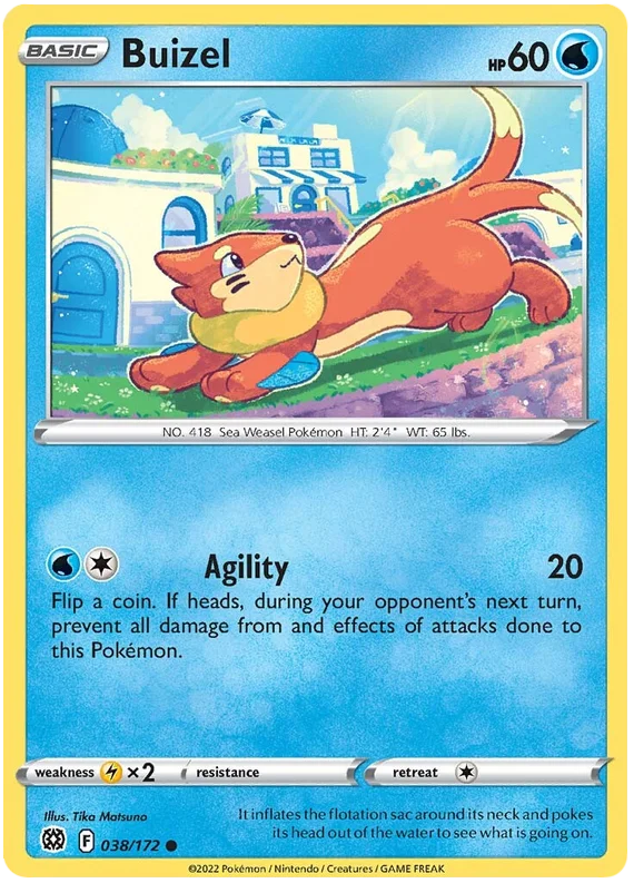 Buizel Brilliant Stars Pokemon Card Singles 038/172