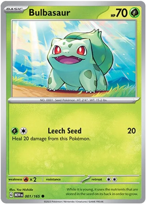 Bulbasaur 151 Single Pokemon Card