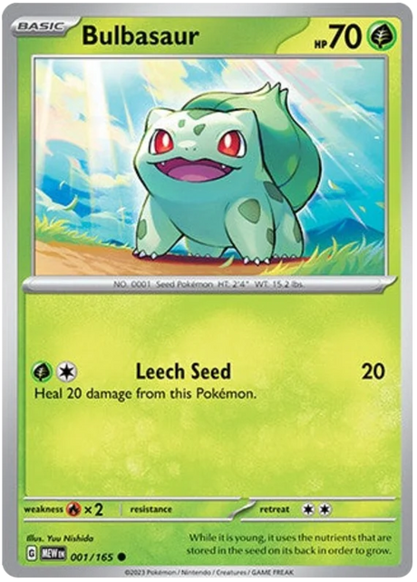 Bulbasaur 151 Single Pokemon Card