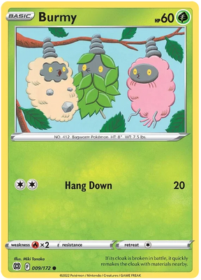 Burmy Brilliant Stars Pokemon Card Singles 009/172