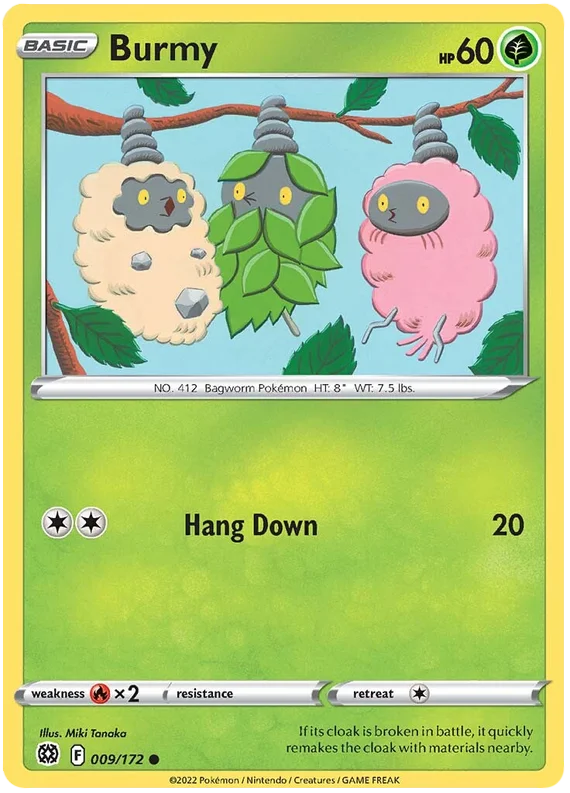 Burmy Brilliant Stars Pokemon Card Singles 009/172