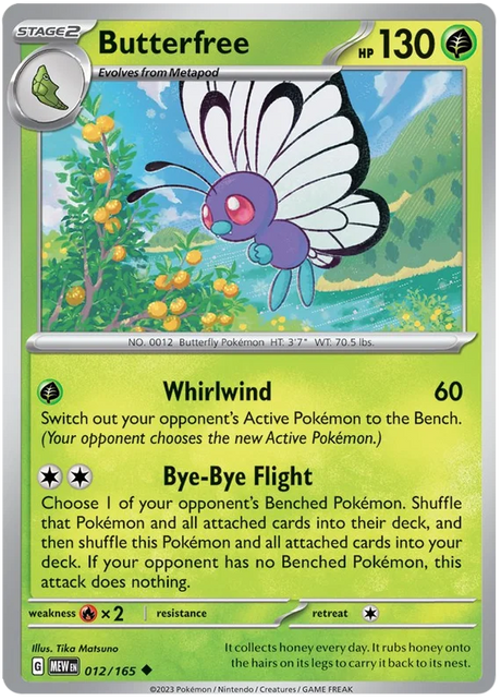 Butterfree 151 Single Pokemon Card