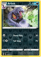 Arbok 034/073, Champion’s Path, Reverse Holo finish, representative matte composite
