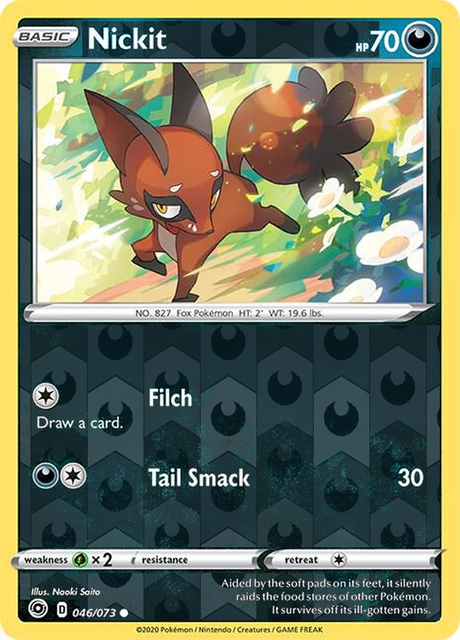 Nickit 046/073, Champion’s Path, Reverse Holo finish, representative matte composite