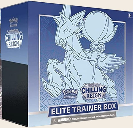 Pokémon Chilling Reign Elite Trainer Box featuring Ice Rider Calyrex
