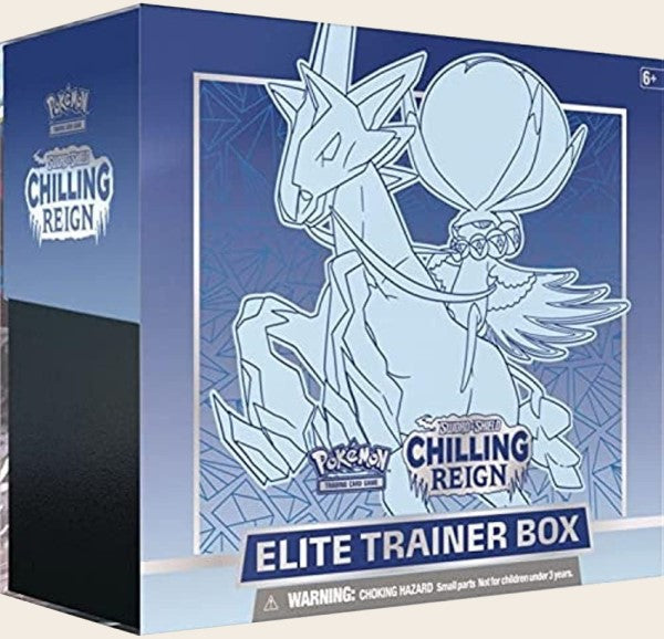 Pokémon Chilling Reign Elite Trainer Box featuring Ice Rider Calyrex