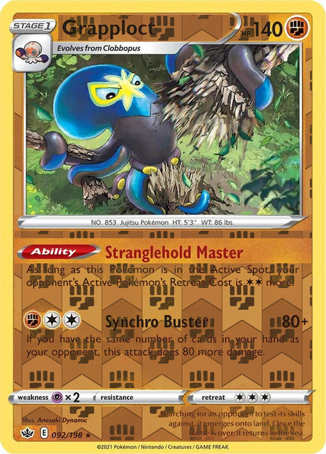 Grapploct 092/198, Chilling Reign, Reverse Holo finish, representative matte composite