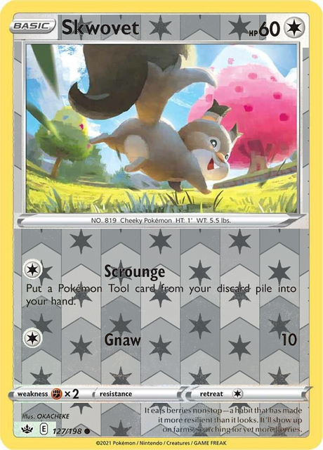 Skwovet 127/198, Chilling Reign, Reverse Holo finish, representative matte composite