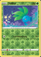 Oddish 001/159, Crown Zenith, Reverse Holo finish, representative matte composite