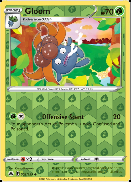 Gloom 002/159, Crown Zenith, Reverse Holo finish, representative matte composite
