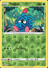 Tangela 004/159, Crown Zenith, Reverse Holo finish, representative matte composite