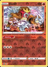 Entei 021/159, Crown Zenith, Reverse Holo finish, representative matte composite