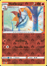 Volcarona 025/159, Crown Zenith, Reverse Holo finish, representative matte composite