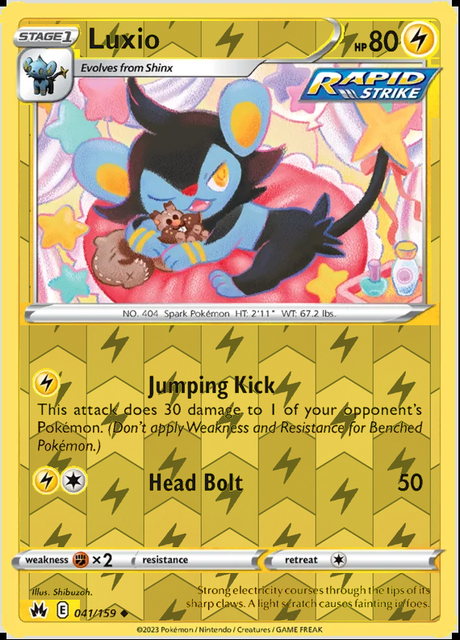 Luxio 041/159, Crown Zenith, Reverse Holo finish, representative matte composite