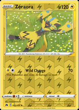 Zeraora 052/159, Crown Zenith, Reverse Holo finish, representative matte composite