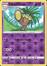 Exeggutor 058/159, Crown Zenith, Reverse Holo finish, representative matte composite