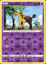 Girafarig 061/159, Crown Zenith, Reverse Holo finish, representative matte composite