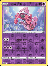 Tapu Lele 064/159, Crown Zenith, Reverse Holo finish, representative matte composite