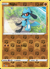 Riolu 071/159, Crown Zenith, Reverse Holo finish, representative matte composite