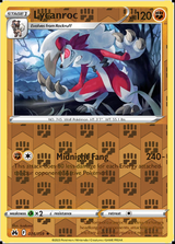 Lycanroc 074/159, Crown Zenith, Reverse Holo finish, representative matte composite