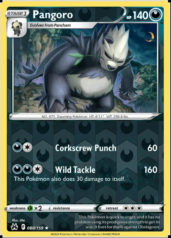 Pangoro 080/159, Crown Zenith, Reverse Holo finish, representative matte composite