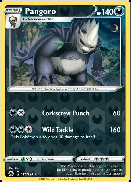 Pangoro 080/159, Crown Zenith, Reverse Holo finish, representative matte composite