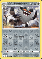 Galarian Perrserker 085/159, Crown Zenith, Reverse Holo finish, representative matte composite