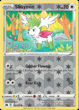Shaymin 115/159, Crown Zenith, Reverse Holo finish, representative matte composite