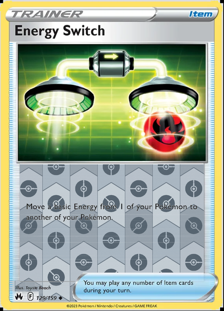 Energy Switch 129/159, Crown Zenith, Reverse Holo finish, representative matte composite