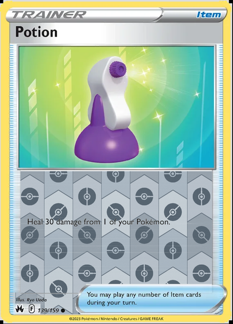 Potion 139/159, Crown Zenith, Reverse Holo finish, representative matte composite