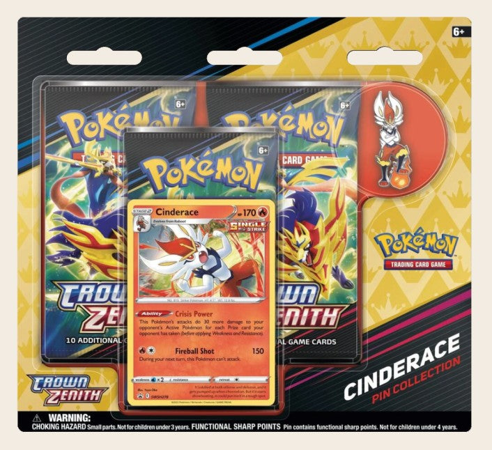 Pokemon Sword & Shield Crown Zenith Pin Collection Cinderace