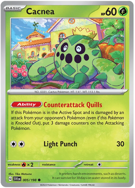 Cacnea Scarlet & Violet Base Set Pokemon Card Single