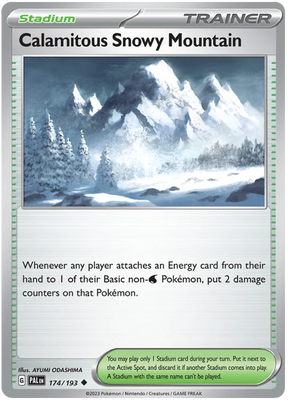 Calamitous Snowy Mountain Paldea Evolved Single Pokemon Card