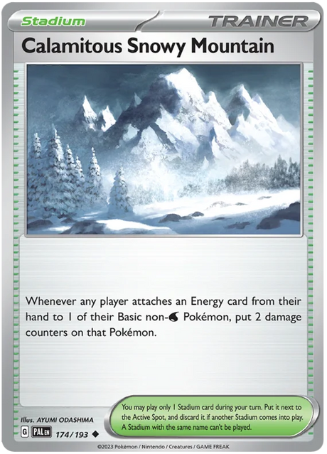 Calamitous Snowy Mountain Paldea Evolved Single Pokemon Card