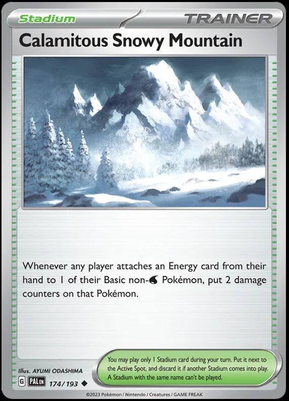 Calamitous Snowy Mountain Paldea Evolved Single Pokemon Card
