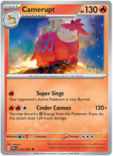 Camerupt Paldean Fates Pokemon Card Single 012/091