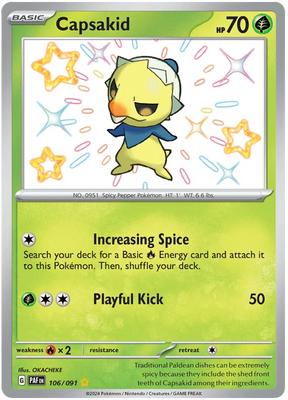 Capsakid Paldean Fates Pokemon Card Single 106/091