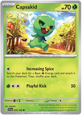 Capsakid 028 Scarlet & Violet Base Set Pokemon Card Single