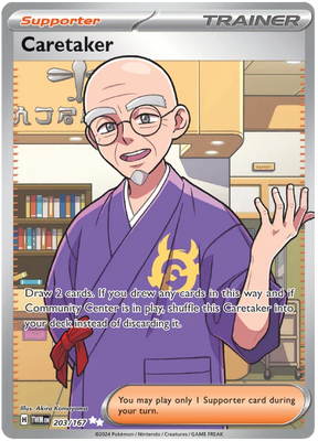 Caretaker (Full Art Rare) Twilight Masquerade Pokemon Single 203/167