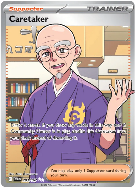 Caretaker (Full Art Rare) Twilight Masquerade Pokemon Single 203/167