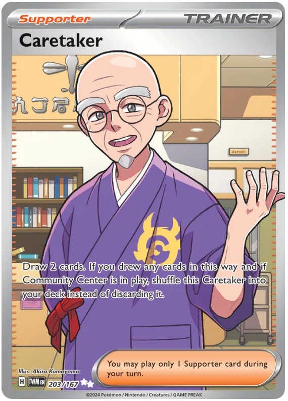 Caretaker (Full Art Rare) Twilight Masquerade Pokemon Single 203/167