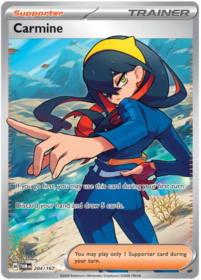 Carmine (Full Art Rare) Twilight Masquerade Pokemon Single 204/167