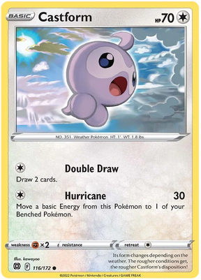 Castform Brilliant Stars Pokemon Card Singles 116/172